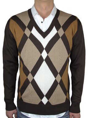 Mens Argyle L/S Sweater